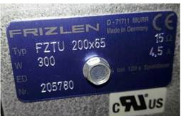 Fzdgs500x65-47 External Braking Resistor 2400 W, 47 Ohm